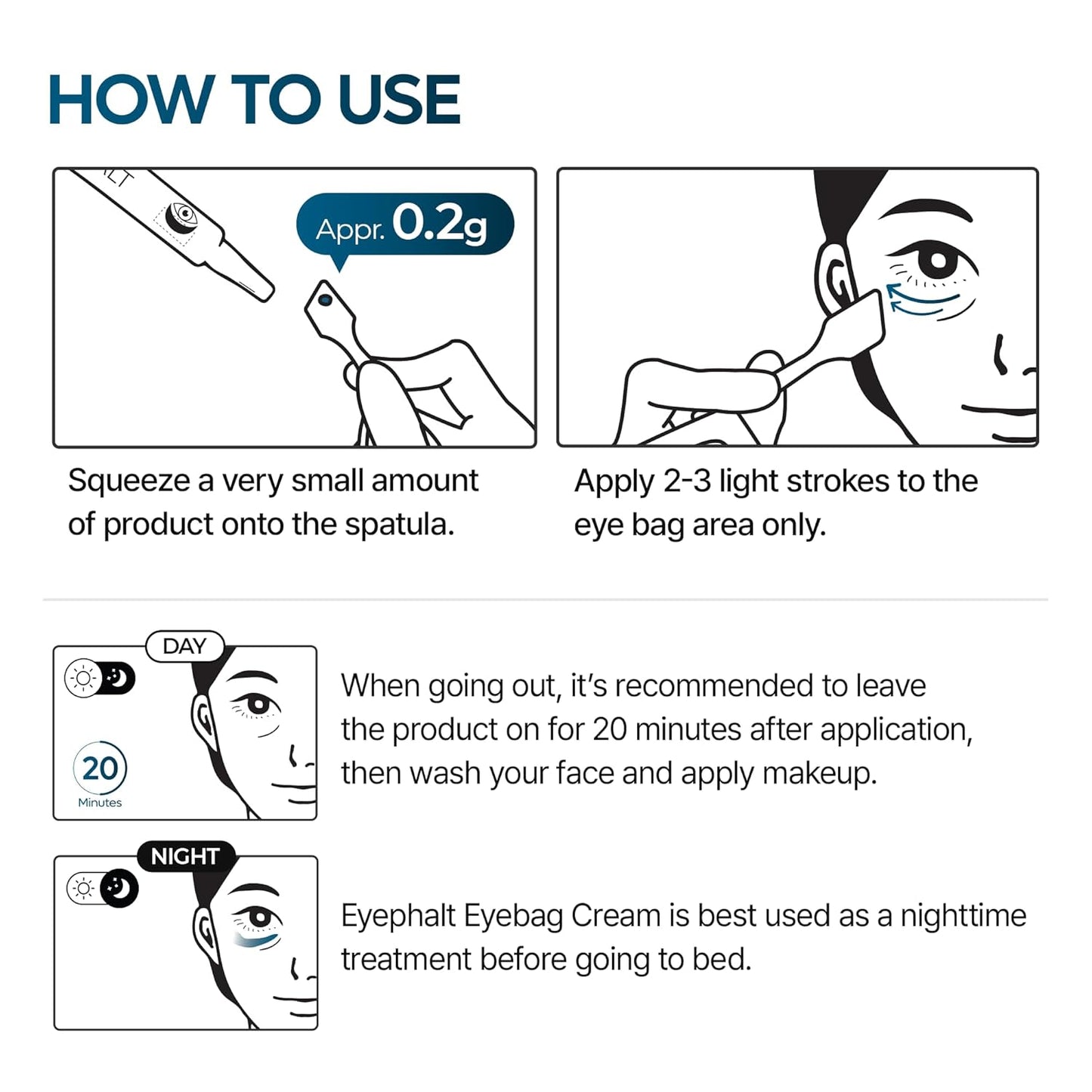 Dr.Melaxin Eyephalt Eye Cream | Eye Bag Remover Puffiness, Dark Circles, Wrinkles, Eye Skin Care EGF Anti-Aging, Niacinamide & Ceramide, 0.33 fl.oz