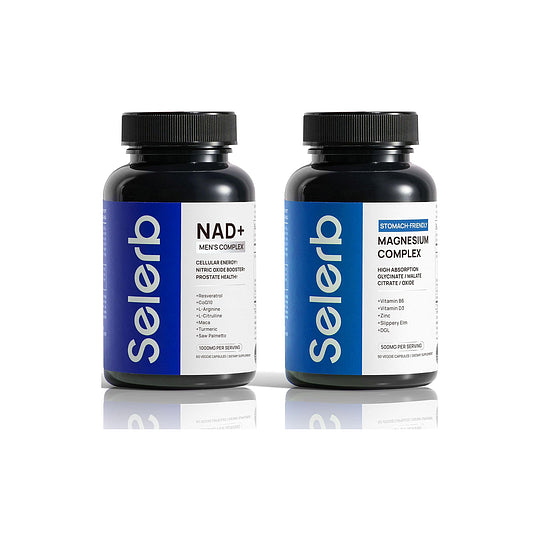 Selerb NAD+ Supplements & Magnesium Complex Bundle for Men, 90 + 60 Capsules