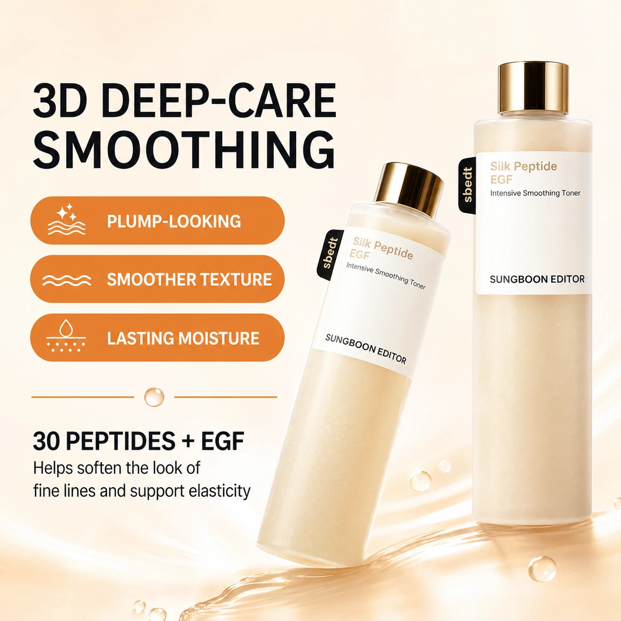[Sungboon] EGF Toner | Forehead Firming & Wrinkle Care, Iron Out Fine Lines | PDRN & Volufiline & Collagen & NAD+ EGF Complex | EGF Plumping for Forehead, Longevity Anti-Aging Routine | Korean Skincare, K-Beauty