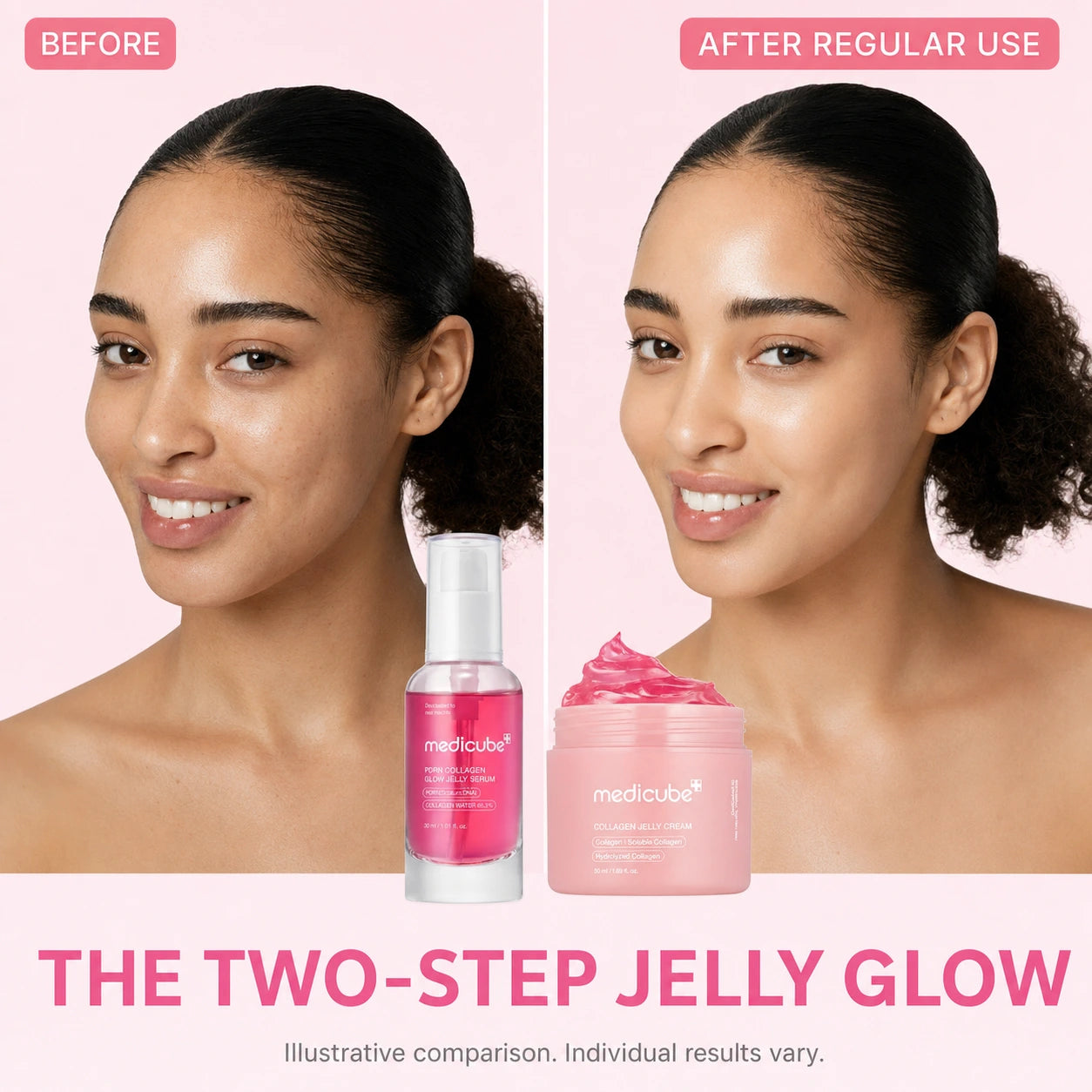 [medicube]  PDRN Pink Collagen Glow Jelly Serum | Lightweight Water-Jelly For Plump & Supple Skin - Radiance & Elasticity Care, Korean Skin Care 1.01 fl.oz