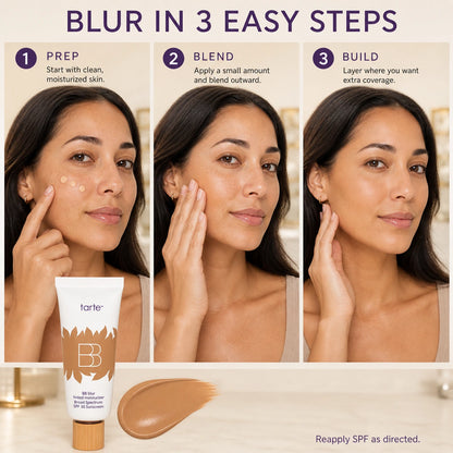 tarte BB blur tinted moisturizer SPF 30 - instantly brightens, hydrates & smooths your skin
