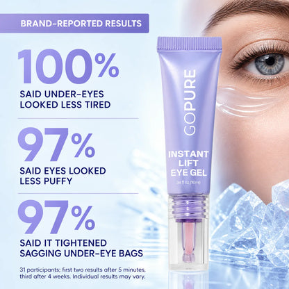🏆¡NUEVO! Gel para ojos de efecto lifting instantáneo GoPure - Para hinchazón y bolsas, arrugas, líneas de expresión y ojeras, cuidado de la piel antienvejecimiento para hombres y mujeres con biotecnología que actúa sobre el colágeno
