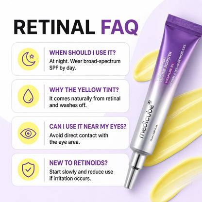 [NEW] [medicube] Vita A Retinal Volume Booster | Retinal + Volufiline + 4X-Retinoid + 4X Micro Boost | Anti-aging, Plumping | Care for Pores, Look of Fine Lines, Skin Elasticity & Firmness For Smoother, Firmer & Youthful-looking Skin | Korean Skincare