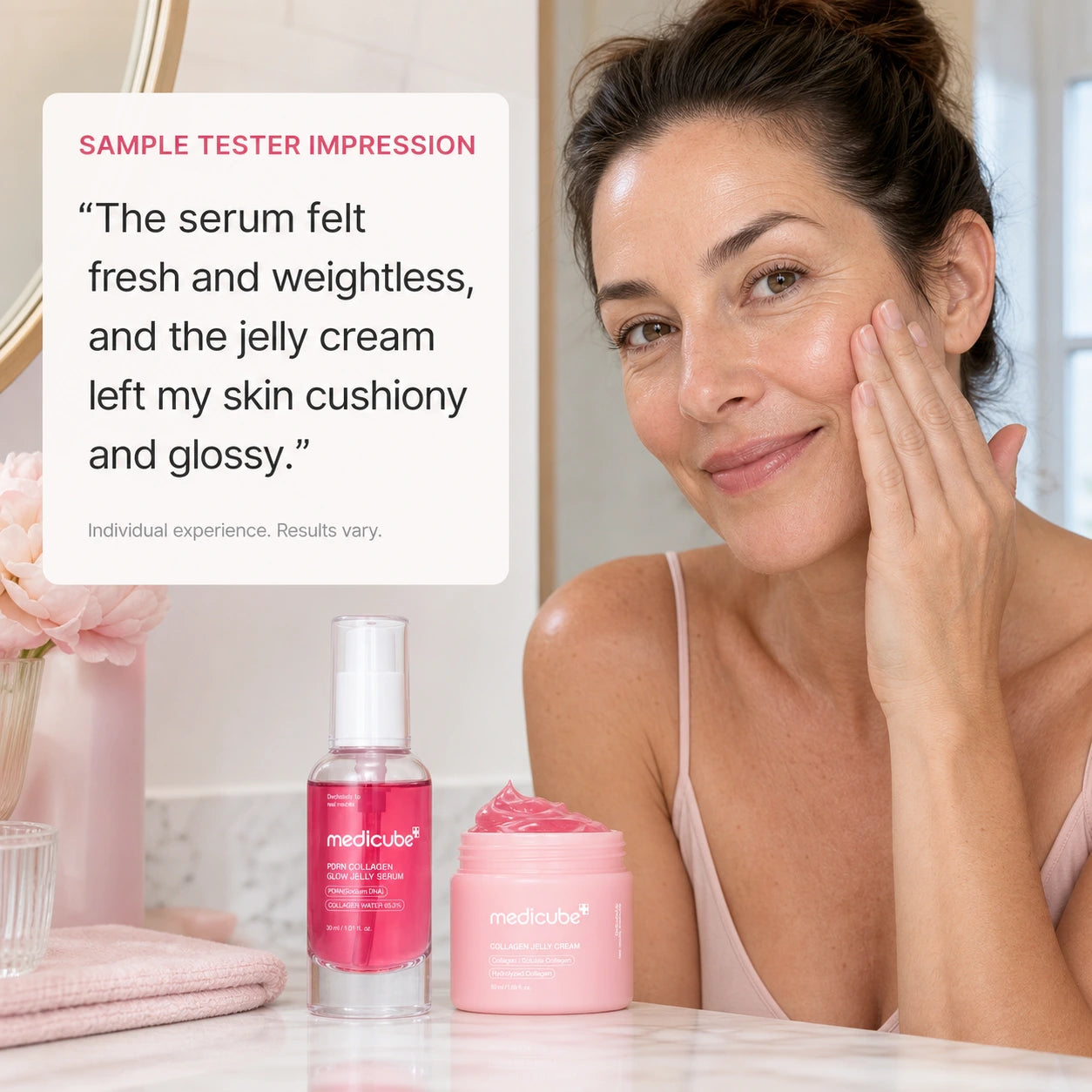 [medicube]  PDRN Pink Collagen Glow Jelly Serum | Lightweight Water-Jelly For Plump & Supple Skin - Radiance & Elasticity Care, Korean Skin Care 1.01 fl.oz