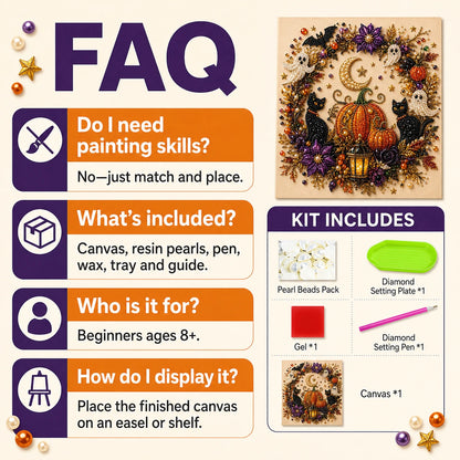 👻 Halloween Ghost Pearl Art DIY Kit