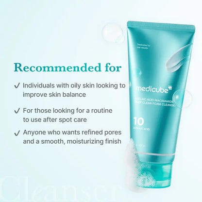 [NEW] Azelaic Acid Gummy Whip Cleanser | Cleansing Foam For Troubled Skin | Use After Spot Care & Excess Sebum Control | Niacinamide, Glycerin | Soothing, Pore Cleansing Face Wash | Korean Skincare