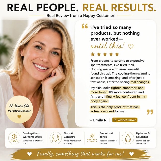 15-Day Fast-Acting Anti Cellulite Sculpting & Tightening Burn Gold Massage Cream | Cryo Thermo Firming Gold Gel for Belly Thigh But & Arm| WELLENESS，Refreshing Formula | Unisex Body Contouring Treatment for Men & Women