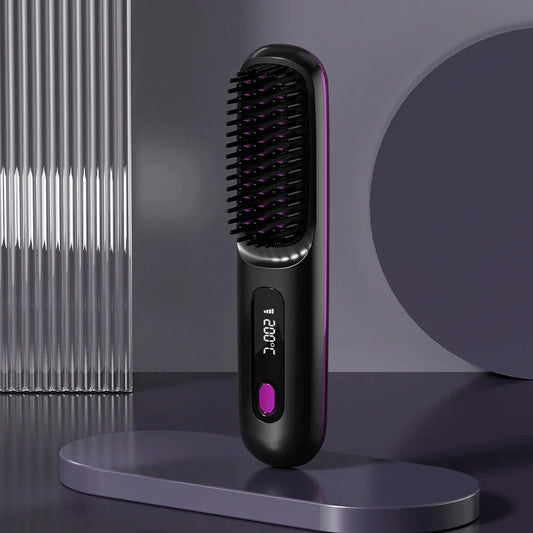 🏆 The Short Hair Specialist! The first smart styling comb designed specif 💖(Type-C charging design)