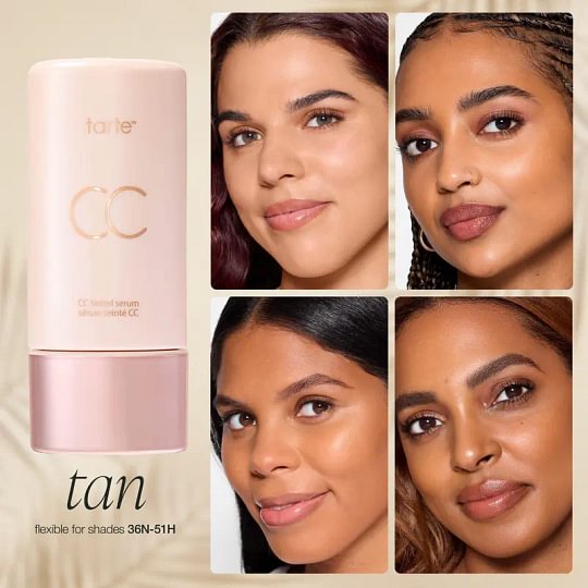 tarte summer skin essentials - CC color-correcting tinted serum + creaseless SPF 30 mineral setting powder