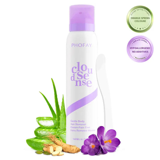 PHOFAY Hair Removal Cream for Sensitive Skin – Fast-Acting, with Aloe & Hyaluronic Acid Spray Depilatory Dermatologist-Recommended
