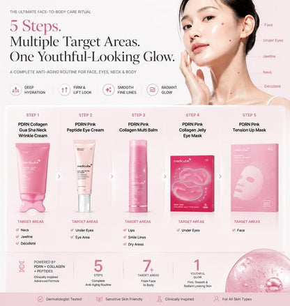 [NEW] [medicube] Youth-Lock Gua Sha Routine Set l Firming, Sculpting, De-Puffing Care for Face & Body l Volufiline, PDRN, Retinol, NAD, Collagen, l Fine Lines, Jawline, Neck, Dark Circles, Underarms, Chest, Décolleté, Legs, Shoulder l Korean Skincare