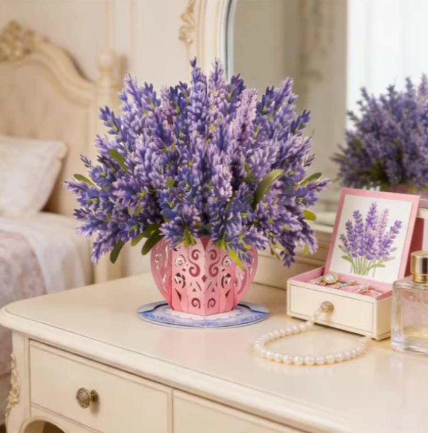 🏆Valentine's Day Limited Edition! 🌼💌 Forever-Blooming 3D Flower Pop-Up Card– Personalized Love Message & Everlasting Bloom 🎁