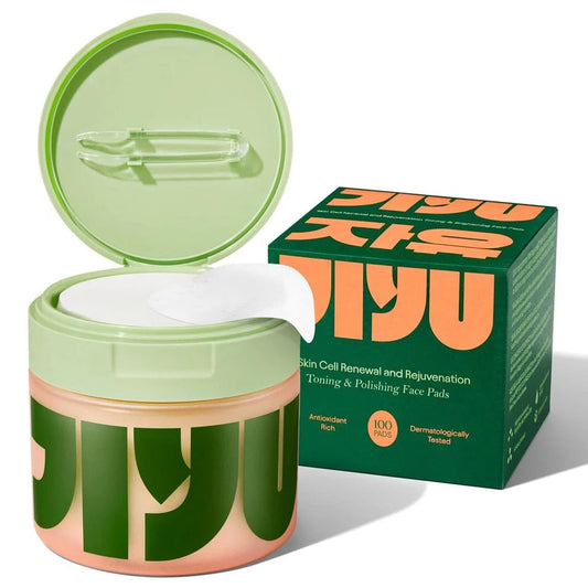Jiyu Korean Skincare Anti-Aging, Dark Spot & Wrinkle Minimizing Toner Pads with Snail Mucin, Centella Asiatica, Niacinamide, Peptide Complex - 100 ct-L