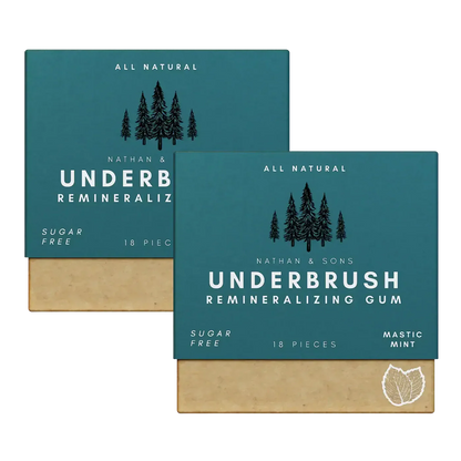 Remineralizing Gum, Underbrush Remineralizing Chewing Gum, Organic Mastic Mint Sugar-Sugar-Free for Whiten Teeth Health Chewing Gum to Keeps Your Mouth Fresh