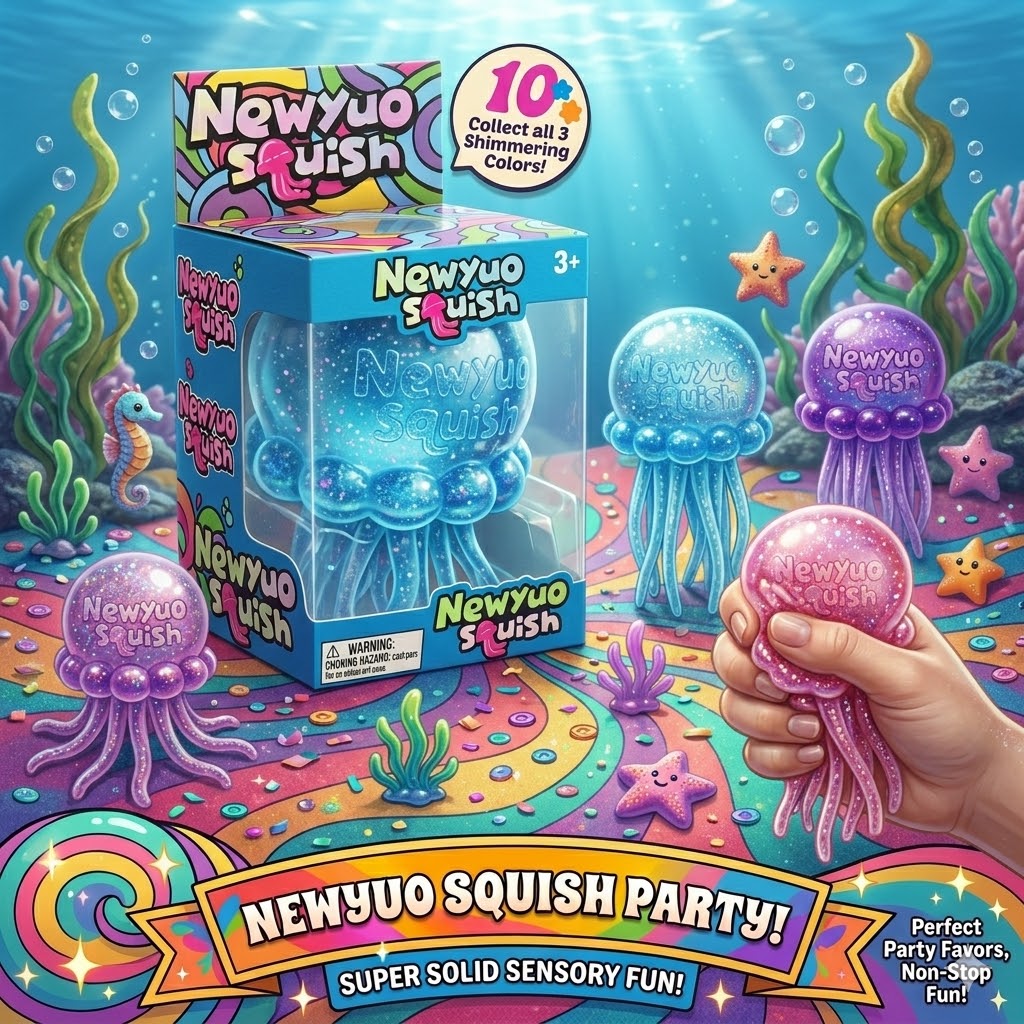 Soft Gel Filled Sensory Squeeze Toy, Stretchy Elastic Squishy Stress Relief Ball, Calming Anxiety Reducing Hand Fidget, Cute Relaxing Jelly Texture, Fun Portable Handheld Squeeze Toy Gift for All Ages