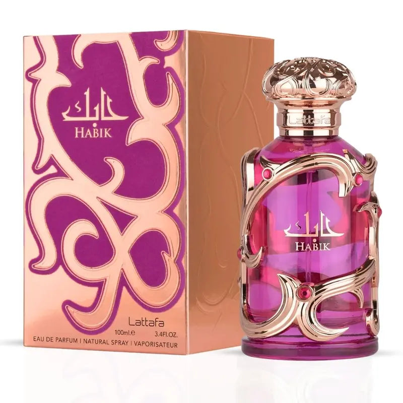 Lattafa Habik Women's Eau de Parfum Natural Spray, 100ml (3.4 fl oz) Vanilla Rose Women Perfumes, Elegant Subtle Scent Single Item