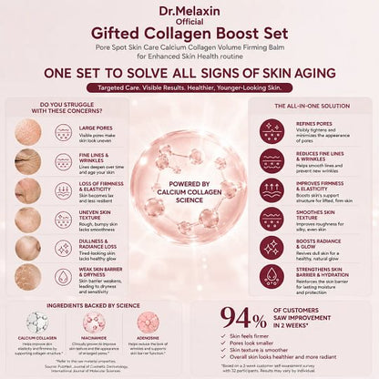 [Dr.Melaxin Official] Gifted Collagen Boost Set Pore Spot Skin Care Calcium Collagen Volume Firming Balm for Enhanced Skin Health routine