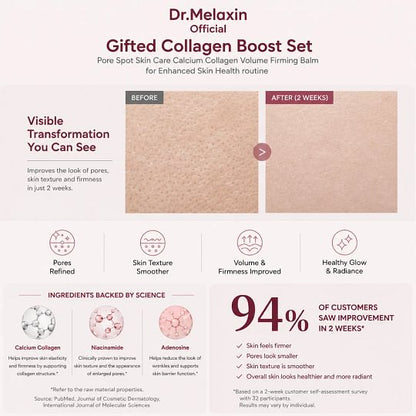 [Dr.Melaxin Official] Gifted Collagen Boost Set Pore Spot Skin Care Calcium Collagen Volume Firming Balm for Enhanced Skin Health routine