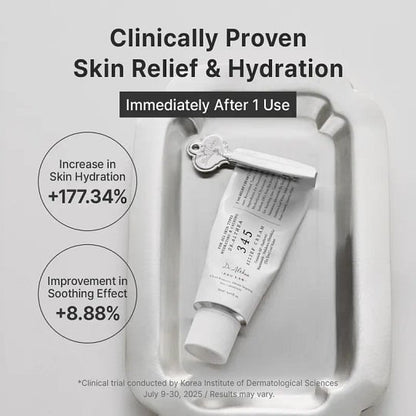 345 Relief Cream - Daily Face Moisturizer, Blemish Relief Care, Soothing Recovery, Vegan Korean Skincare