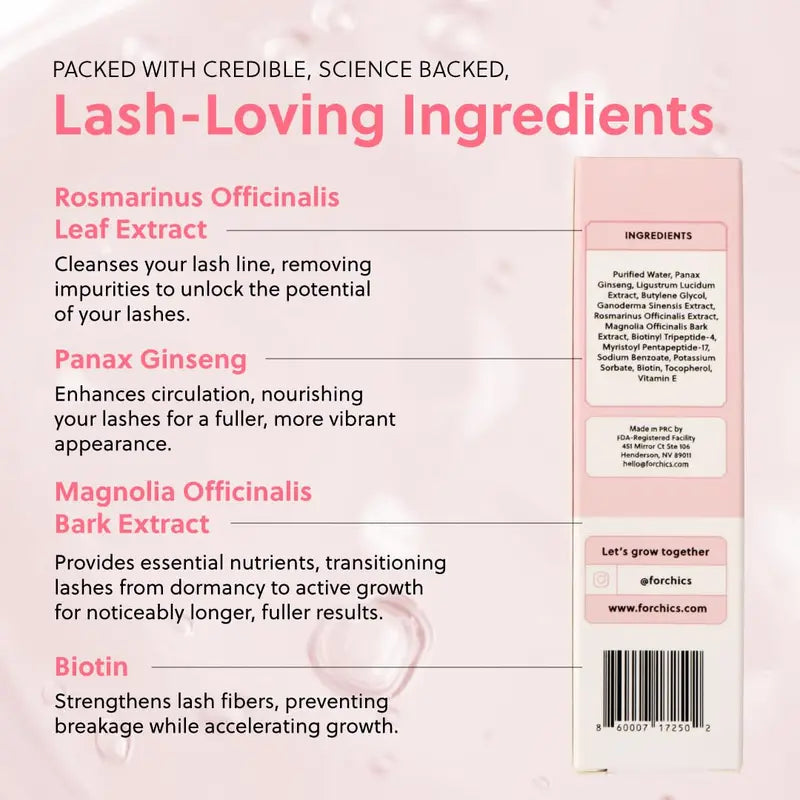 Eyelash Enhancing Serum with Powerful Peptides & Plant Botanicals for Thinning Lashes 3ML Makeup Cosmetic