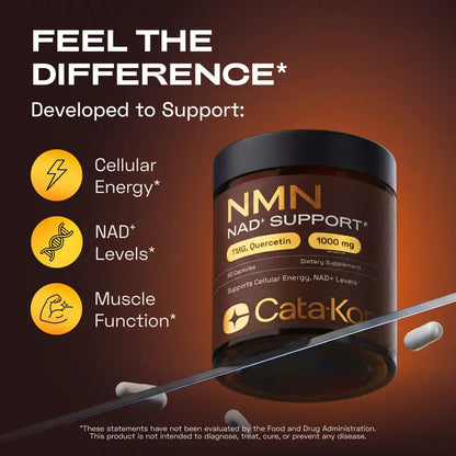 Cata-Kor NMN Supplement – 1000 mg | Quercetin | TMG | Resveratrol Complex – Supports Cellular Energy & NAD+ Levels - Vitamin Dietary Supplement Healthcare