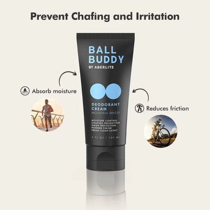 Ball Buddy Deodorant Cream Stay Dry, Smell Fresh, Men's Hygiene Cream for Private Parts for Silky Feel | Moisture Control for Gentle Comfort Body Care