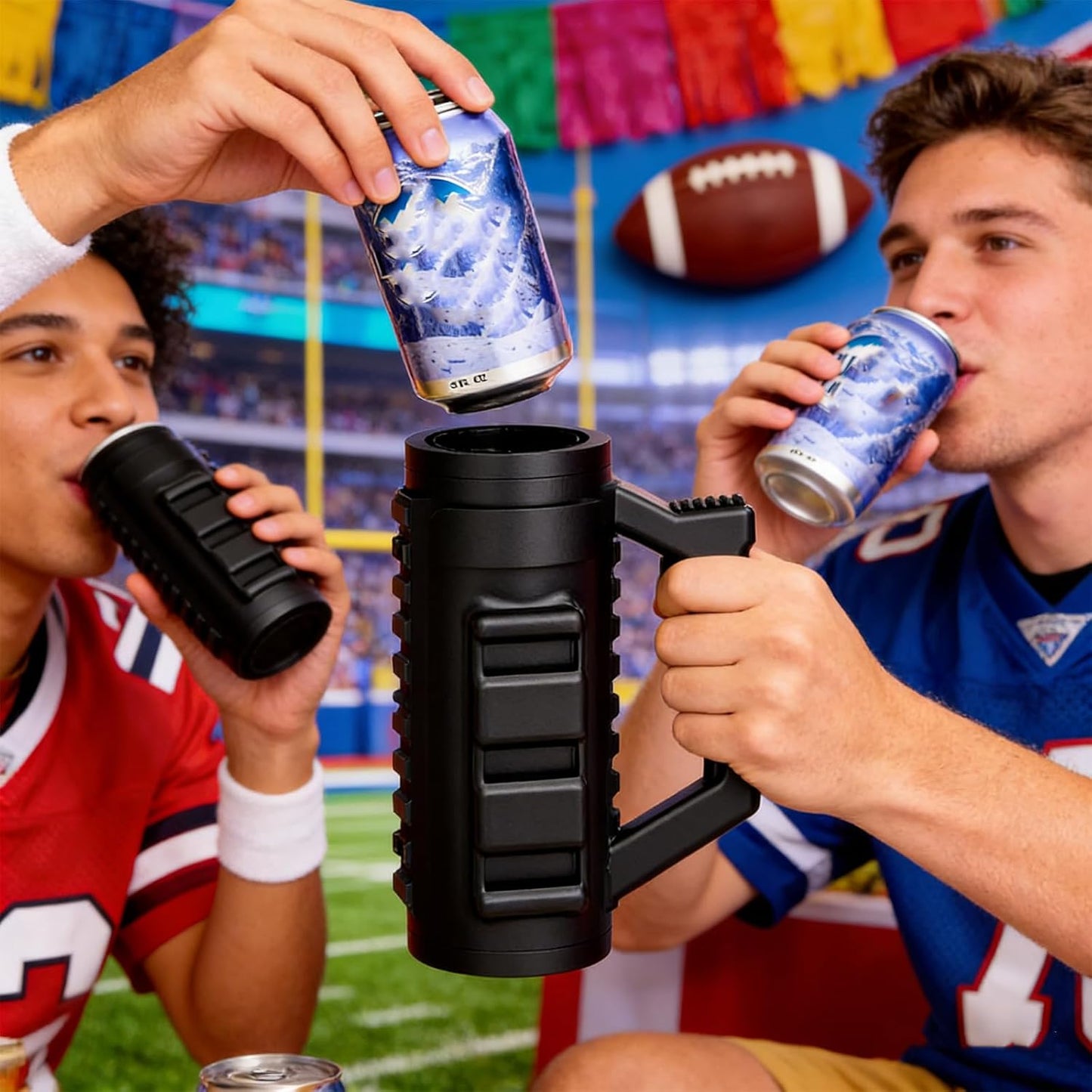 Tactical Assault Can Holder, Assault-Style Tactical Insulation Sleeve, Multi-Function Double Tactical Reload Can Holder, Portable Party Beverage Holder Insulation Sleeve