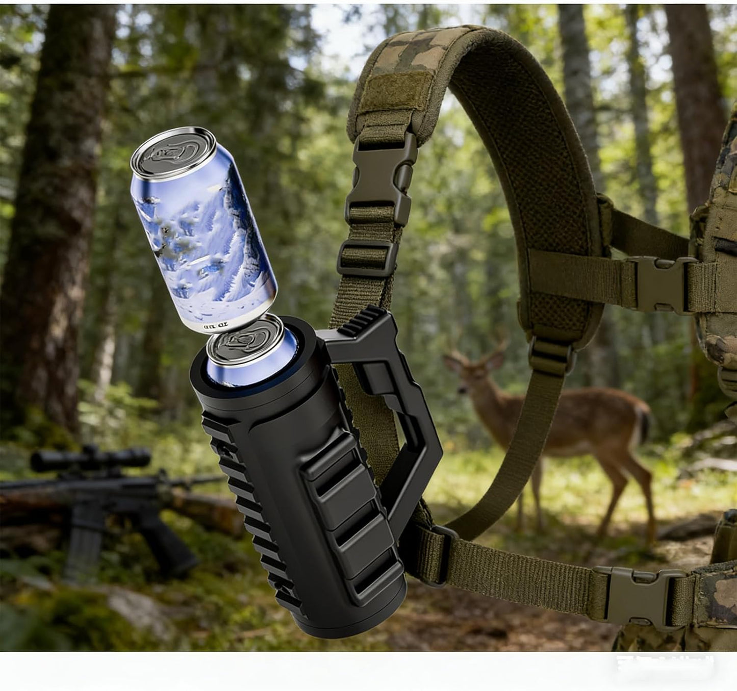 Tactical Assault Can Holder, Assault-Style Tactical Insulation Sleeve, Multi-Function Double Tactical Reload Can Holder, Portable Party Beverage Holder Insulation Sleeve
