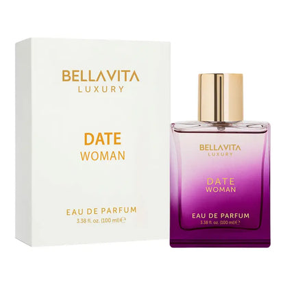 Bellavita Luxury DATE Woman Eau De Parfum 100ML | Romantic Women Perfume | Long Lasting Floral Fruity Fragrance | Perfume for Women | Women Perfume Gift Set | Women’s Day Special