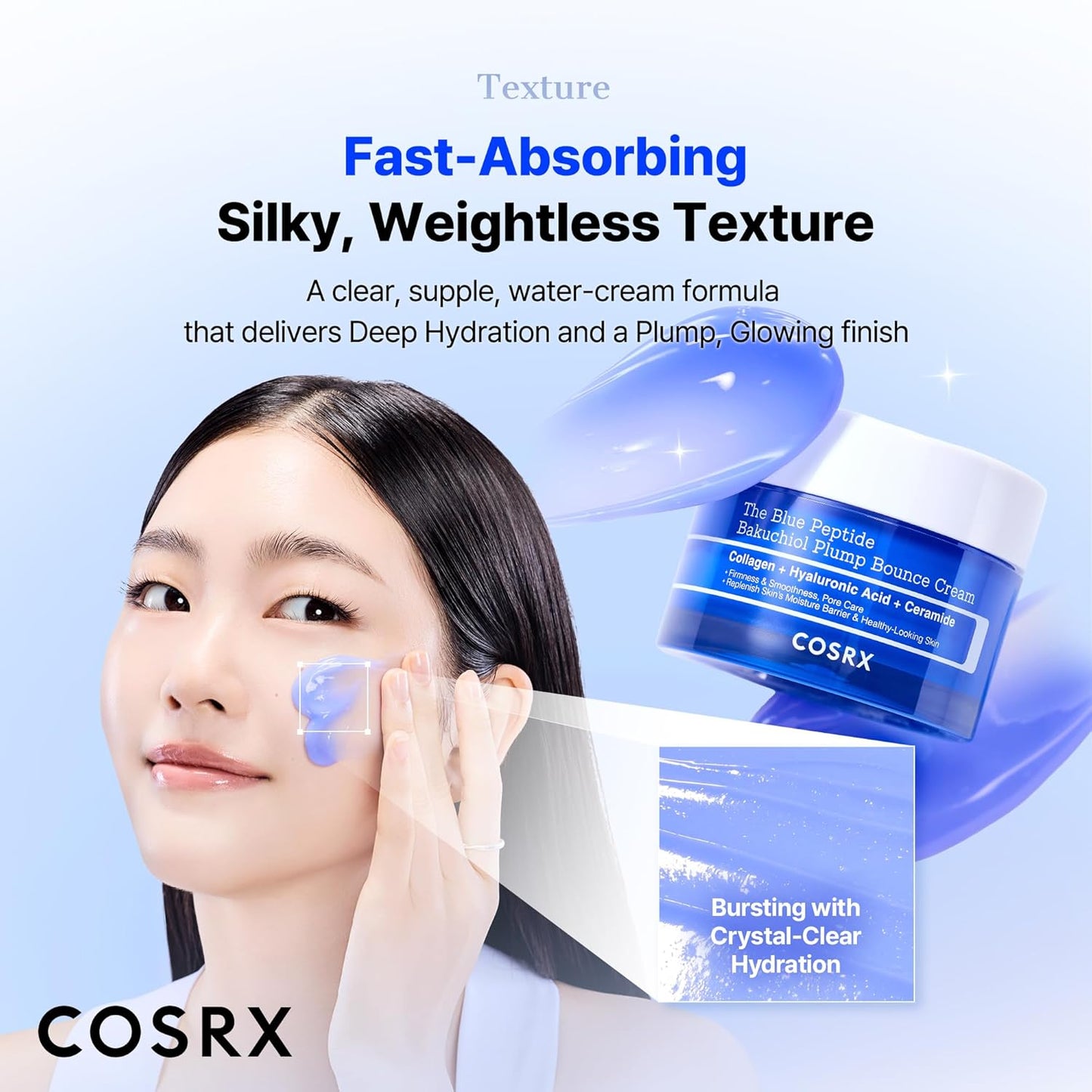 COSRX The Blue Copper Peptide Serum & Cream Duo - Blue Copper Peptide Serum 1.69 fl oz + Blue Copper Peptide Cream 1.76 oz.