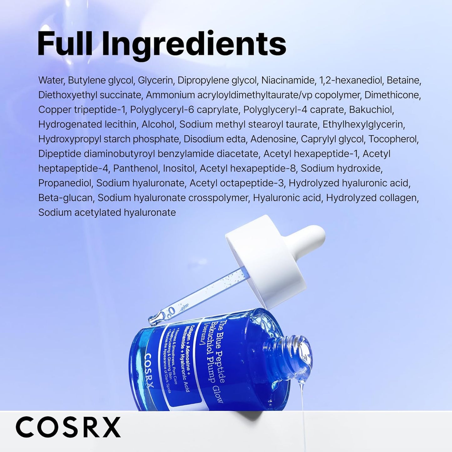 COSRX The Blue Copper Peptide Serum & Cream Duo - Blue Copper Peptide Serum 1.69 fl oz + Blue Copper Peptide Cream 1.76 oz.