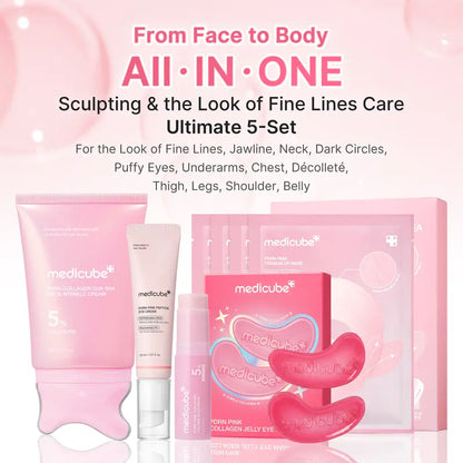 [NEW] [medicube] Youth-Lock Gua Sha Routine Set l Firming, Sculpting, De-Puffing Care for Face & Body l Volufiline, PDRN, Retinol, NAD, Collagen, l Fine Lines, Jawline, Neck, Dark Circles, Underarms, Chest, Décolleté, Legs, Shoulder l Korean Skincare