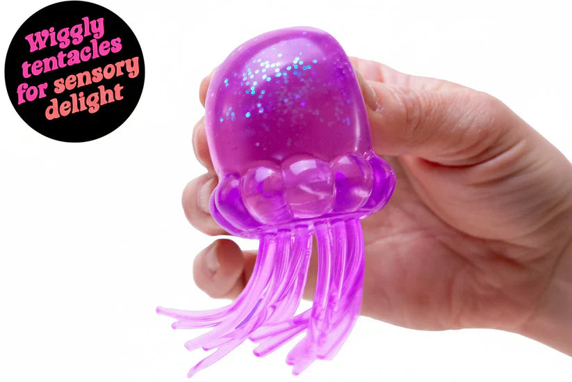 Soft Gel Filled Sensory Squeeze Toy, Stretchy Elastic Squishy Stress Relief Ball, Calming Anxiety Reducing Hand Fidget, Cute Relaxing Jelly Texture, Fun Portable Handheld Squeeze Toy Gift for All Ages