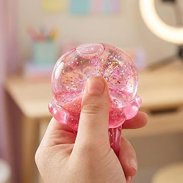Soft Gel Filled Sensory Squeeze Toy, Stretchy Elastic Squishy Stress Relief Ball, Calming Anxiety Reducing Hand Fidget, Cute Relaxing Jelly Texture, Fun Portable Handheld Squeeze Toy Gift for All Ages