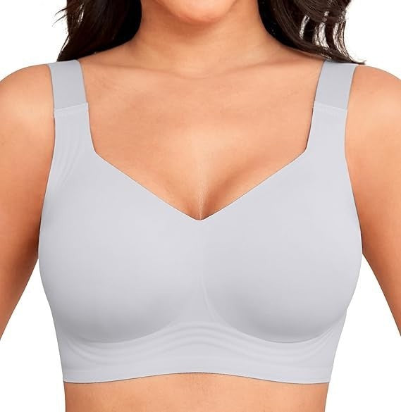 Women Jelly Bras Wirefree Full Coverage No Underwire Everyday Bras Comfortable Wireless Padded Tshirt Bra