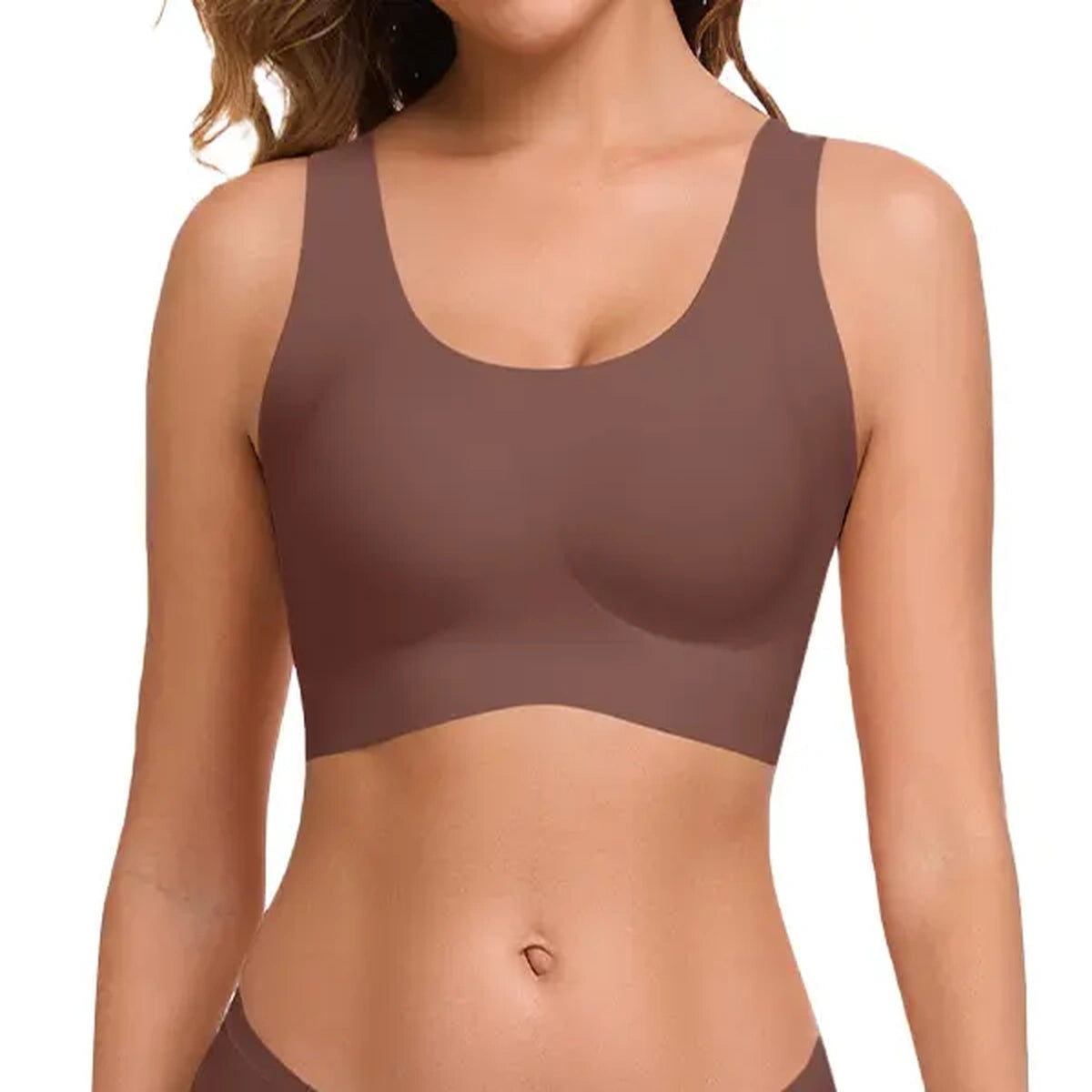ubras Seamless Bras for Women Full Coverage Wireless Bralette Widen Straps Side Comfortable Breathable Smooth Pull On Bras Smart Size Fabric Stretchy Minimalist Basic Nude Lightweight Womenswear Soft Everyday Bra