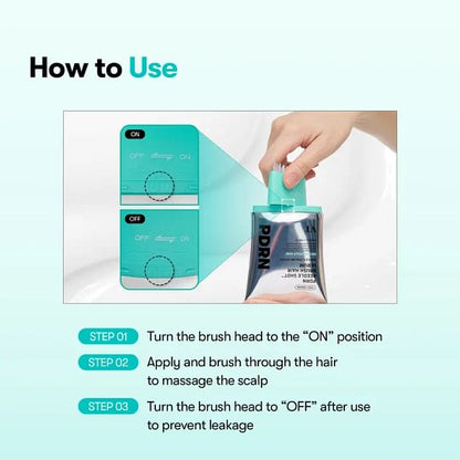 PDRN Reedle Shot Hair Brush Serum with Original Liquid Microneedling & PDRN | Large-Capacity Full Scalp Care, Hair Thickening, Fuller-Looking Hair & Daily Root Care | Hairline, Roots, Baby Hair & Dry Scalp | Korean Haircare