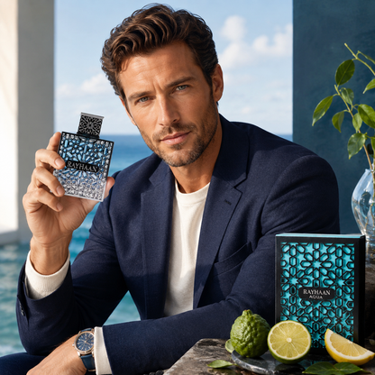 Rayhaan Aquatica for Men Eau de Parfum Spray, 3.4 Ounce