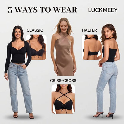 Drawstring Push Up Bra | Instant Cleavage & Anti-Sagging | Add 2 Cups Padded Wireless Strapless Bras Comfort Bra for A B C Cups Womenswear Minimalist Pink