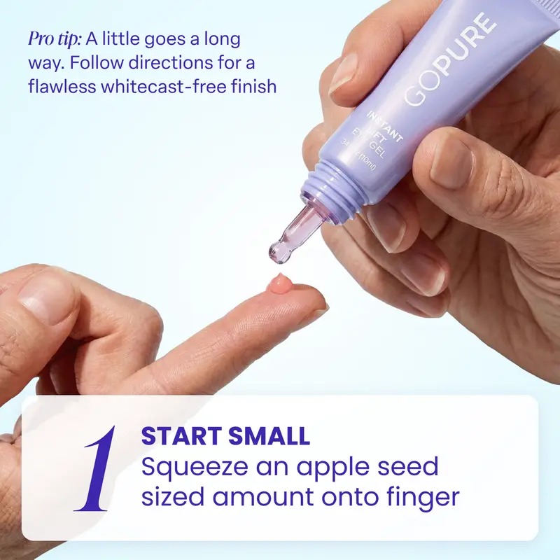 🏆NEW! GOPURE Instant Lift Eye Gel - For Puffiness & Bags, Wrinkles, Fine Lines and Dark Circles, Anti Aging Skin Care for Men & Women with Collagen Targeting Biotech