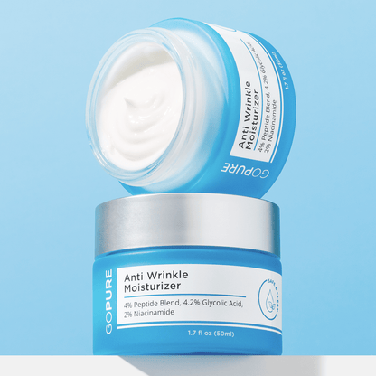 GOPURE Anti Wrinkle Moisturizer - Hydrating Peptide Blend with 4% Glyco-Peptide for Daily Skin Repair & Instant Hydration
